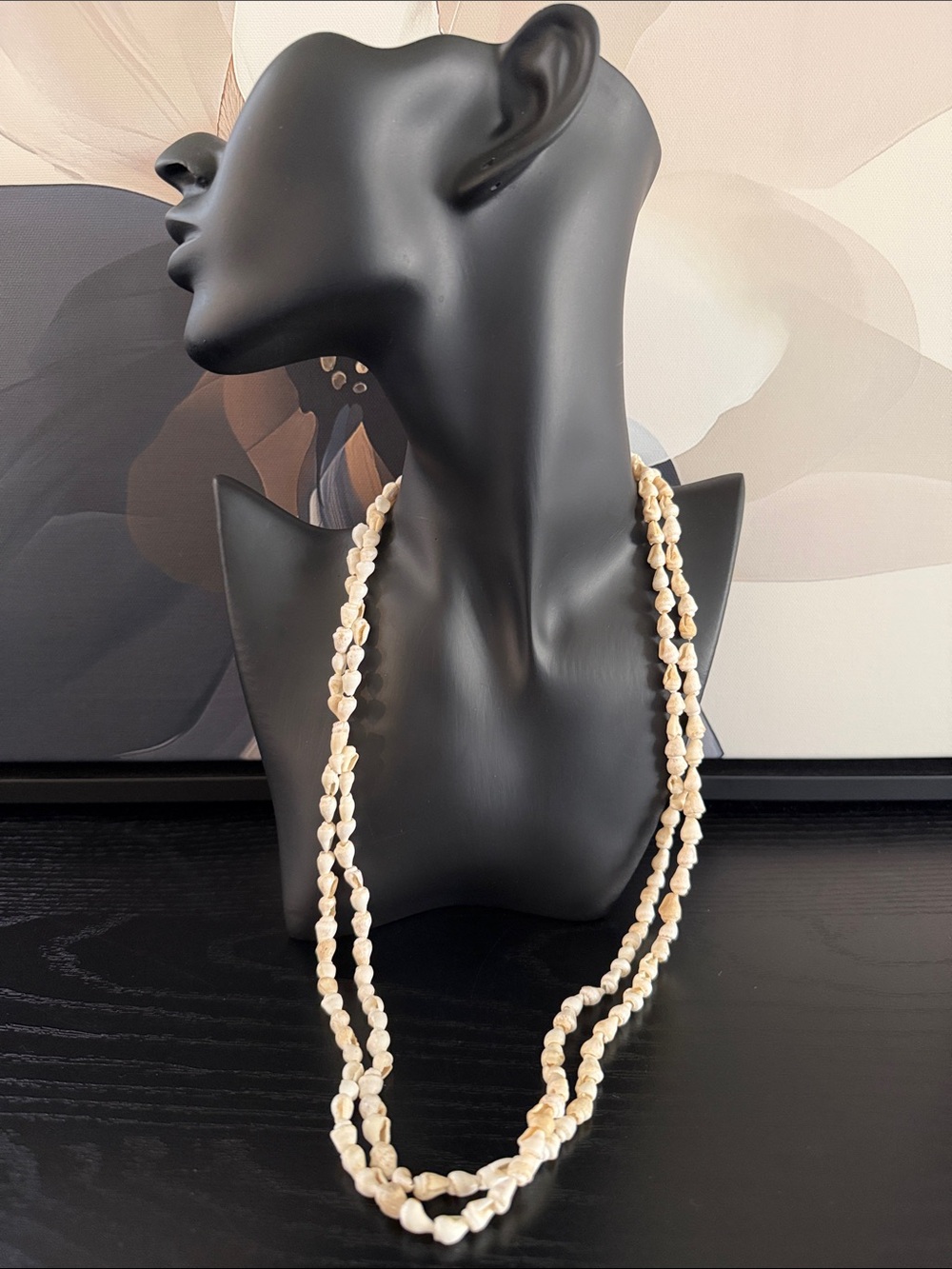 Vintage 70’s 50 Inch Long Shell Necklace